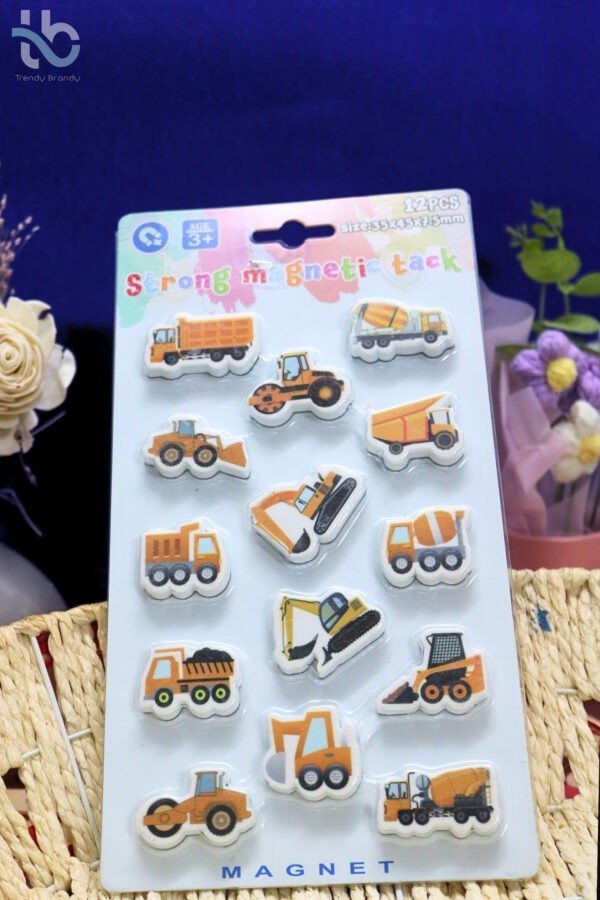 Construction Vehicle Magnetic Tack Set (14 pcs)