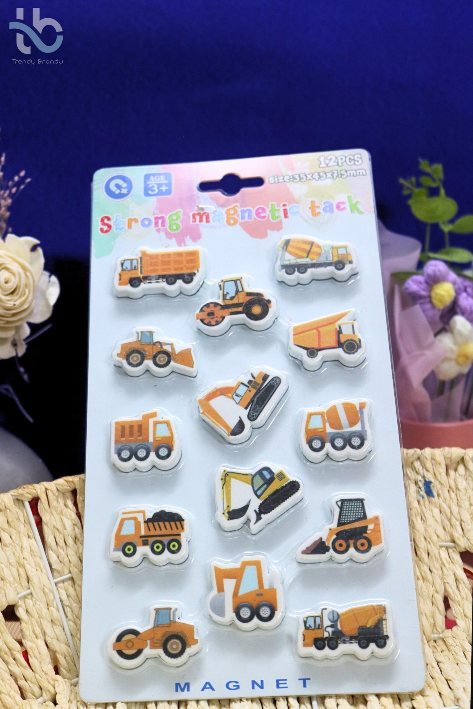 Construction Vehicle Magnetic Tack Set (14 pcs)