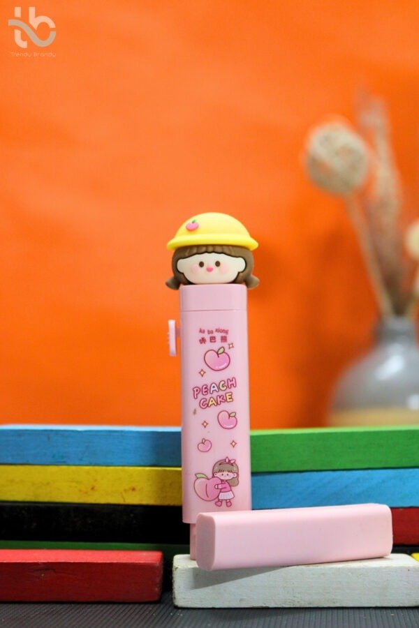 Peach Care Kawaii Girl Eraser