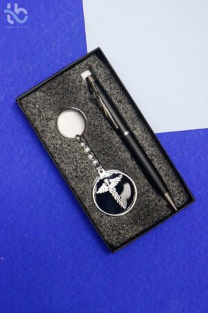 Caduceus Doctor Pen & Keychain Set