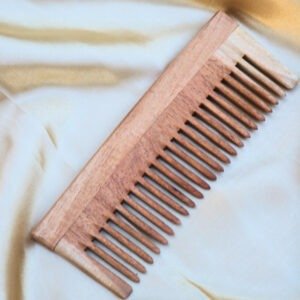 Neem Wood Wide-Tooth Comb (Light Satin)
