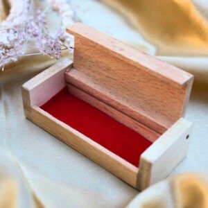 Natural Wood Keepsake Jewellery Box (Styled)